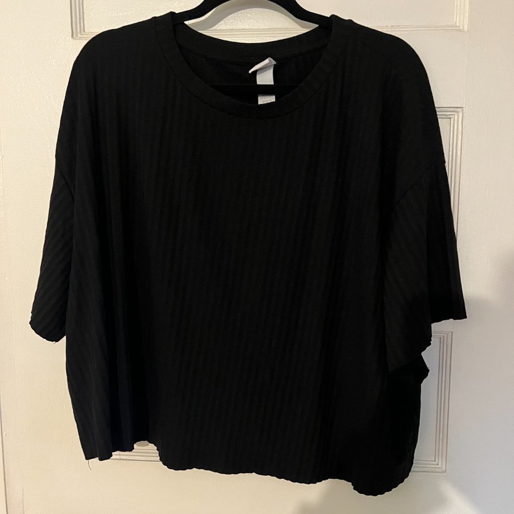 H&M Black Boxy T-Shirt